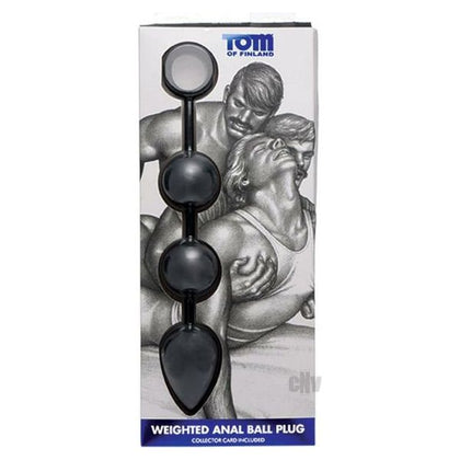 Introducing the Luxe Collection: Tof Weighted Anal Ball Plug Large - Model T-1001 - Unisex - Advanced Anal Pleasure - Midnight Black - Adult Naughty Store