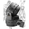 Tom of Finland Neoprene Wrist Cuffs with Locks - Model NWC-001, Unisex Bondage Restraints for Sensual Play - Black