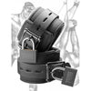 Tom of Finland Neoprene Wrist Cuffs with Locks - Model NWC-001, Unisex Bondage Restraints for Sensual Play - Black - Adult Naughty Store