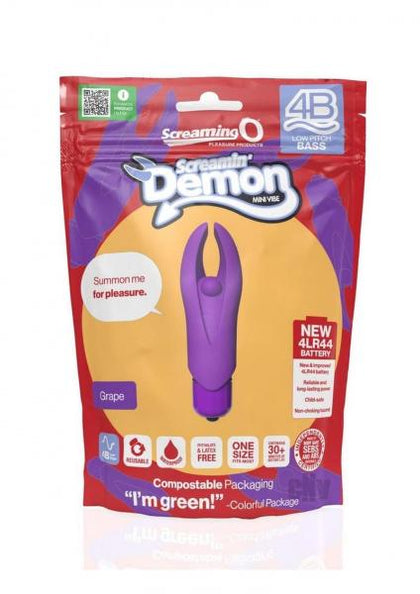 4B Demon Grape - Powerful Mini Vibe for Intense Clitoral Stimulation - Compact and Waterproof