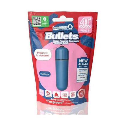 Screaming O 4T Bullet Blueberry - Powerful Waterproof Vibrating Bullet for Enhanced Pleasure