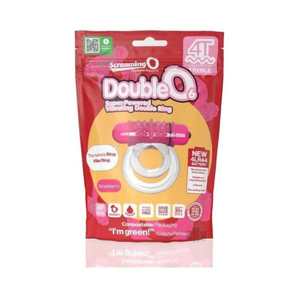 Screaming O 4T DoubleO 6 Strawberry Vibrating Ring for Couples - Enhanced Pleasure and Secure Fit