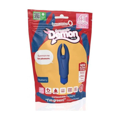 Kandida 4T Demon Blueberry Clitoral Mini Vibe - Powerful 5-Speed Motor with 4-Speed Bonus Pulsation - For Intense Sensations and Direct Stimulation - Compact Shape - Unleash Inner Nymph - Waterproof for Bath or Shower Fun