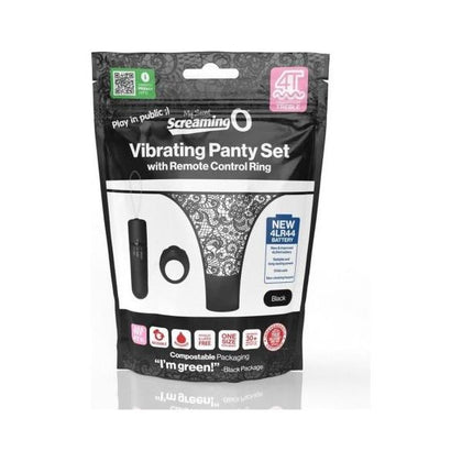 Introducing the Sensation Secrets™ My Secret Screaming O 4T Panty Vibe - The Ultimate Pleasure Powerhouse for Her in Sultry Black