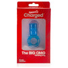 Charged Big OMG Vibrating Cock Ring - Model XYZ-123 - Male - Clitoral Stimulation - Blue - Adult Naughty Store