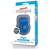 Charged Big O Vibrating Cock Ring Blue - Rechargeable SEBS Silicone Ring, 3-Speed Motor, Bonus Pulsation, for Him, Intense Pleasure - Adult Naughty Store