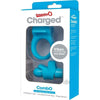 Screaming O Charged Combo Kit #1 - Blue Silicone Cock Ring & Finger Sleeve for Enhanced Pleasure