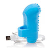 Introducing the Charged Fing O Vooom Mini Vibe Blue: The Ultimate Finger-Powered Pleasure Experience for All Genders, Delivering Deep Rumbling Vibrations to Your Most Sensitive Areas! - Adult Naughty Store