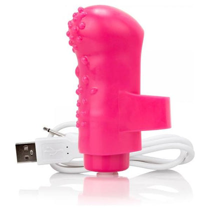 Introducing the Charged Fing O Vooom Mini Vibe Pink: The Ultimate Finger-Powered Pleasure Experience! - Adult Naughty Store