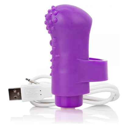 Introducing the Charged Fing O Vooom Mini Vibe Purple - The Ultimate Finger Pleasure Powerhouse! - Adult Naughty Store