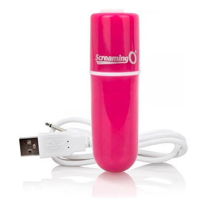 Screaming O Charged Vooom Rechargeable Bullet Pink - Powerful Penetrating Pleasure for All Genders and Intimate Areas - Adult Naughty Store