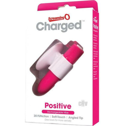 Charged Positive Vibe Strawberry Rechargeable Massager - Model X123 - Powerful Vibrations for Intense Pleasure - Waterproof - Designed for All Genders - Stimulates Multiple Areas of Pleasure  - Adult Naughty Store