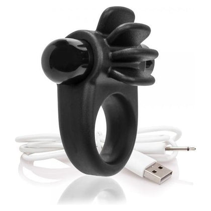 Introducing the Charged Skooch Black Vibrating Cock Ring - Model X1: The Ultimate Pleasure Enhancer for Couples! - Adult Naughty Store