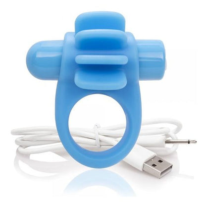 Introducing the Charged Skooch Ring Blue Vibrating Cock Ring: The Ultimate Pleasure Enhancer for Him and Her - Adult Naughty Store