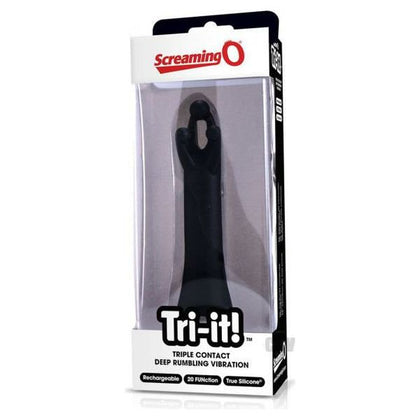 Charged® Tri-it! Vibe X3G2 - Rechargeable Triple Point Vibrator for Mind-Blowing Pleasure - Unisex - Intense Stimulation - Black