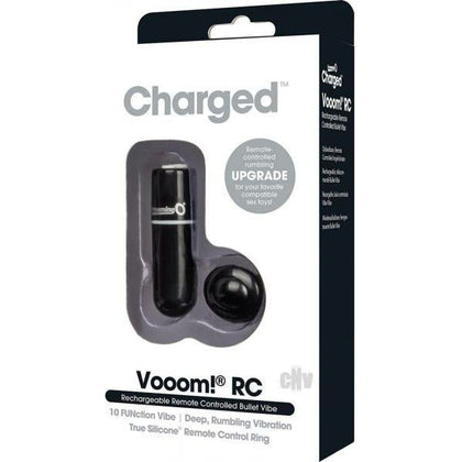 Charged Vooom® RC Remote Control Bullet Black - The Ultimate Rechargeable Vibrating Pleasure Enhancer for All Genders, Intense Stimulation for Any Pleasure Zone
