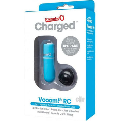 Charged Vooom® RC Remote Control Bullet Vibrator - Model V100 - For All Genders - Enhanced Pleasure - Blue - Adult Naughty Store