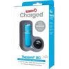 Charged Vooom® RC Remote Control Bullet Vibrator - Model V100 - For All Genders - Enhanced Pleasure - Blue - Adult Naughty Store