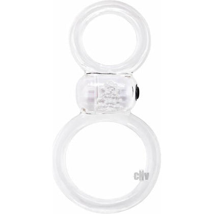 Introducing the Screaming O Ofinity Plus Clear Vibrating Double Erection Ring for Men - Model OPL-2001: Experience Unforgettable Pleasure and Enhanced Performance!