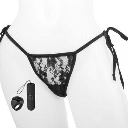 Screaming O Lace Panty Vibe - Black, 10 Function Remote Controlled Bullet Vibrator, Women's Pleasure, Waist Size up to 60 inches