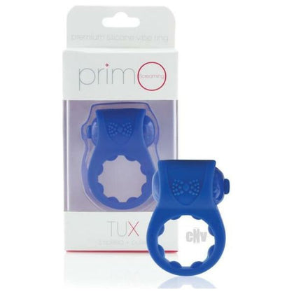 PrimO Tux Blue Premium Silicone Vibrating Ring for Men - Model PTX-100 - Enhances Pleasure and Intimacy