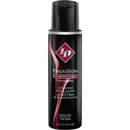 ID Backslide Anal Formula Silicone Based Lubricant - Model 4.4oz - Unisex - Enhanced Comfort and Pleasure - Clove Extract - Spilanthes Extract - Thick and Cushiony - Clear