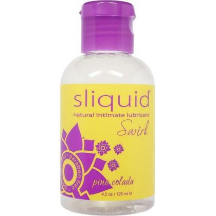 Sliquid Swirl Pina Colada Flavored Water Based Lubricant - 4.2 oz - Pleasure Enhancing Intimate Care for All Genders - Deliciously Sweet and Sensual - Enhance Your Intimate Moments with a Tro - Adult Naughty Store