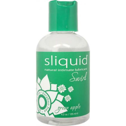 Sliquid Swirl Flavored Water-Based Lubricant - Green Apple Tart 4.2oz: The Sensational Pleasure Enhancer for All Genders - Adult Naughty Store