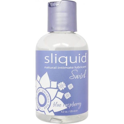 Sliquid Swirl Blue Raspberry Water-Based Lubricant - Intimate Pleasure Enhancer for All Genders - 4.2 Ounce - Adult Naughty Store