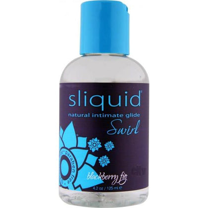 Sliquid Naturals Swirl Blackberry Fig Water-Based Lubricant - Vegan Friendly, pH Balanced Neutral Formula for Enhanced Pleasure - 4.2oz - Adult Naughty Store