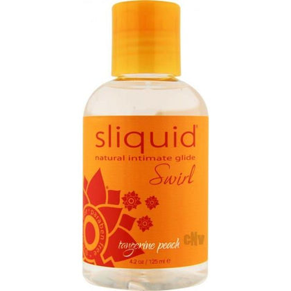 Sliquid Natural Swirl Tang Peach Water-Based Lubricant - Flavorful Pleasure for All Genders - 4.2 Oz - Adult Naughty Store