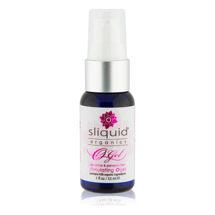 Sliquid Organics Stimulating O Gel Water Based 1 Ounce - Organic Clitoral Stimulation Gel for Women - Enhances Pleasure and Intimacy - Model: O Gel - Color: Clear - Adult Naughty Store