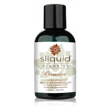 Introducing Sliquid Oceanics Botanically Infused Lubricant 4.2 Ounce: The Ultimate Seaweed-Infused Organic Lubricant for Enhanced Pleasure and Intimacy