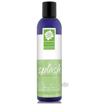 Sliquid Balance Splash Honeydew Cu 8.5oz Intimate Gentle Wash with Pump Top