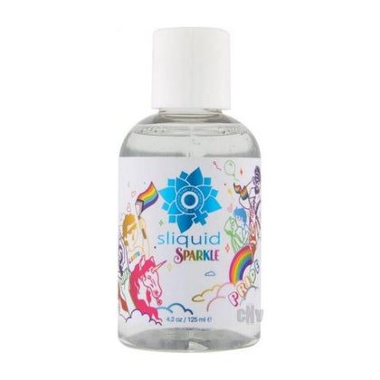 Sliquid Sparkle Pride Water-Based Lube - Sparkle Pride X4.2 - Gender-Neutral, Intimate Lubricant for Enhanced Pleasure - Glitzy Rainbow