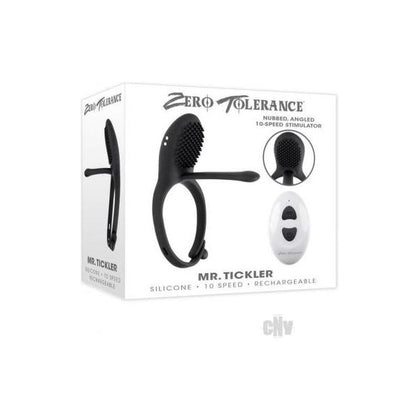 ZT Mr Tickler Black Vibrating Remote C-Ring | Model ZT-001 | Male | Dual Stimulation | Black