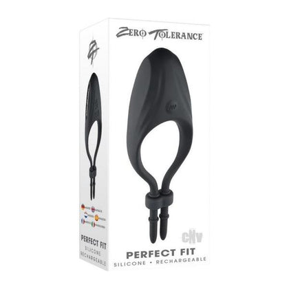 Zt Perfect Fit Black Adjustable Vibrating C-Ring - Model ZPFB-001 - Male - Enhance Pleasure - Black - Adult Naughty Store