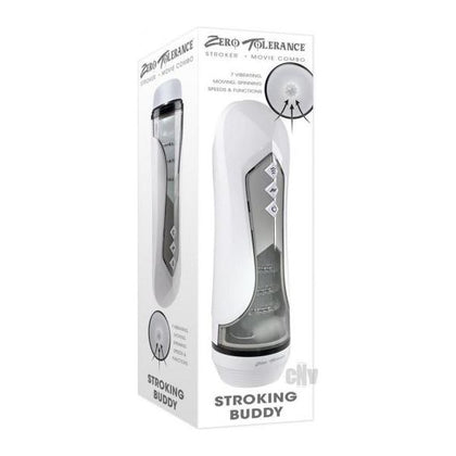 Zt Stroking Buddy White - Rechargeable Thrusting and Vibrating Stroker for Men - Model ZT-001 - Intense Pleasure for Penile Stimulation - Adult Naughty Store