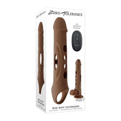 Zt Big Boy Extender Dark - Remote-Control Vibrating Penis Extender for Men - Model ZB-1001 - Enhances Length and Pleasure - Dark Grey