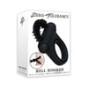 Zero Tolerance Bell Ringer Black Vibrating Cock Ring & Ball Strap - Model ZT-BR-001 - Male - Dual Pleasure Stimulation - Black - Adult Naughty Store