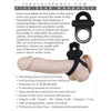 Zero Tolerance Bell Ringer Black Vibrating Cock Ring & Ball Strap - Model ZT-BR-001 - Male - Dual Pleasure Stimulation - Black - Adult Naughty Store