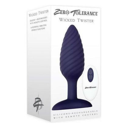 Zero Tolerance Wicked Twister Purple Vibrating Butt Plug - Model ZTWT-001 - For Men and Women - Intense Anal Stimulation - Adult Naughty Store