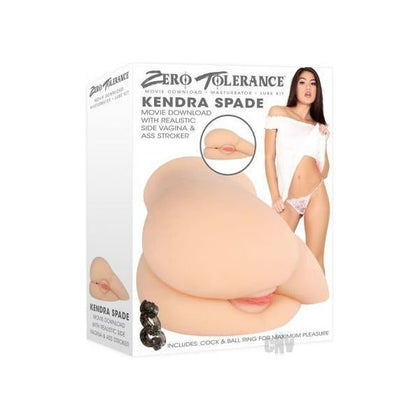 ZT Kendra Spade Side Vagina Stroker - Dual-Entry Masturbator for Men - Model KS-100 - Intense Pleasure for Vaginal and Anal Stimulation - Realistic Flesh Color - Adult Naughty Store