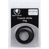 Introducing the ExciteMates Nitrile C Ring Set - Black: The Ultimate Pleasure Enhancers for All Genders!