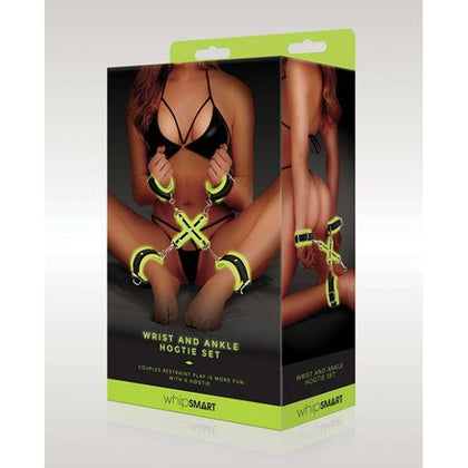 Whip Smart Glow In The Dark Wrist & Ankle Hogtie Set - Adult Naughty Store