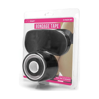 Whipsmart Bondage Tape - Black: The Ultimate Self-Adhesive Restraint System for Sensual Exploration - Adult Naughty Store