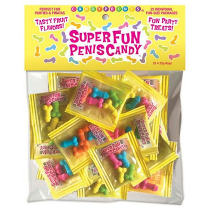 Playful Pleasures Super Fun Penis Candy - Pack of 25 Colorful, Tart Fruit Flavored Penises