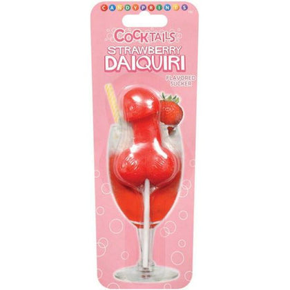 Candyprints Cocktail Suckers - Penis Shaped Strawberry Daiquiri Flavored Non-Alcoholic Lollipop