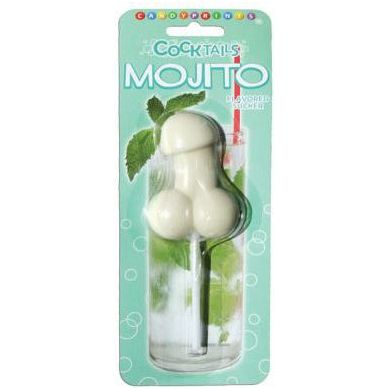 Candyprints' Cocktail Flavored Suckers - Mojito: The Sensational Penis-Shaped Mixed Drink Candy for Adults, Model CS-MJ001, Unisex, Pleasure Delight, Vibrant Green