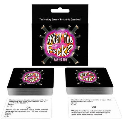 Introducing the Exquisite Pleasures WTF? What the Fuck Bar Cards Adult Game - Model X123, Unisex, for Unforgettable Nights of Raunchy and Totally Fucked Up Fun, in a Bold and Sensational Blac - Adult Naughty Store